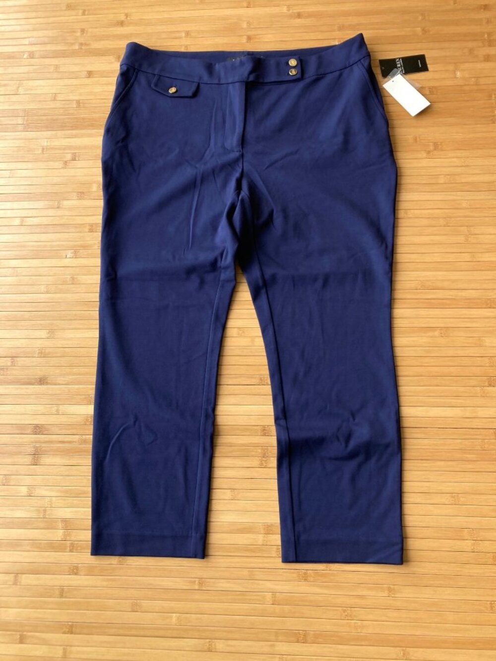 LAUREN Ralph Lauren Ponte Ankle Pants Women's Plus Size 1X Navy NWT